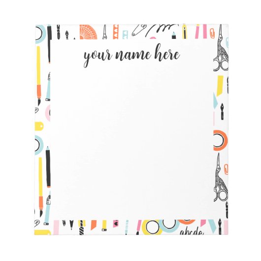 Notitieblok voor gepersonaliseerde kunstvoorzienin (Voorkant)