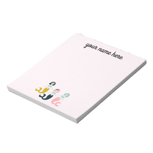 Notitieblok voor gepersonaliseerde Mermaid Station (Linkerzijde)