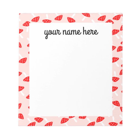 Notitieblok voor gepersonaliseerde paddenstoelen (Voorkant)