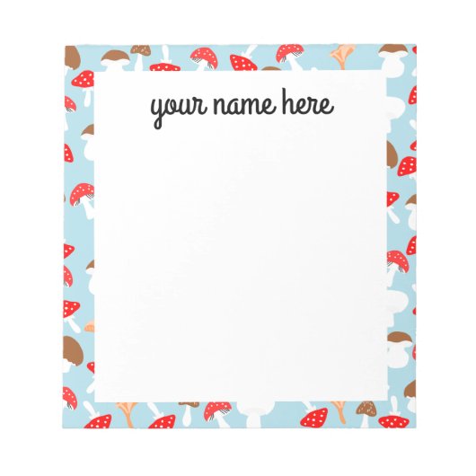 Notitieblok voor gepersonaliseerde paddenstoelen (Voorkant)