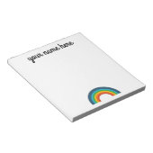 Notitieblok voor gepersonaliseerde regenboogstatio (Schuin)