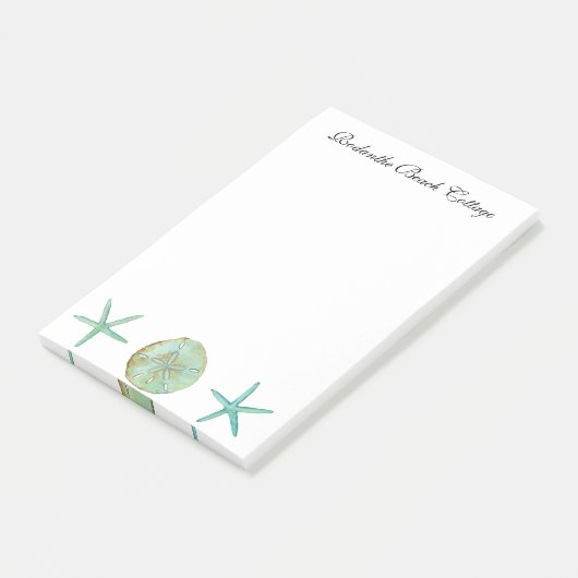 Notitieblok voor gepersonaliseerde waterverf post-it® notes (Schuin)