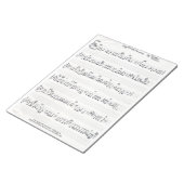 Notitieblok voor handgeschreven lade muziek (Schuin)