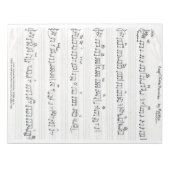 Notitieblok voor handgeschreven lade muziek (Voorkant)