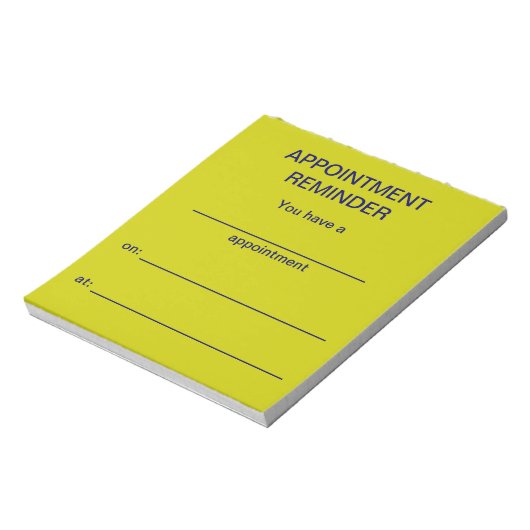 Notitieblok voor herbenoeming - Bright Geel (Linkerzijde)