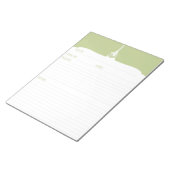 Notitieblok voor het bakboord met groen vrieskrull (Schuin)