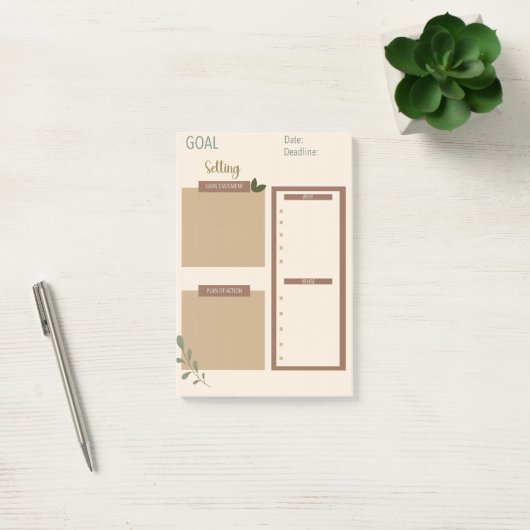Notitieblok voor het bepalen van doelstellingen post-it® notes (Kantoor)