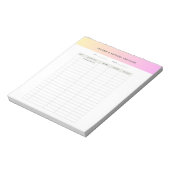 Notitieblok voor het bijhouden van inkomsten en ui (Linkerzijde)