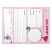 Notitieblok voor het februari-boekrapport voor de  (Voorkant)