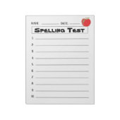 Notitieblok voor het testen van de afvoer met een (Linkerzijde)