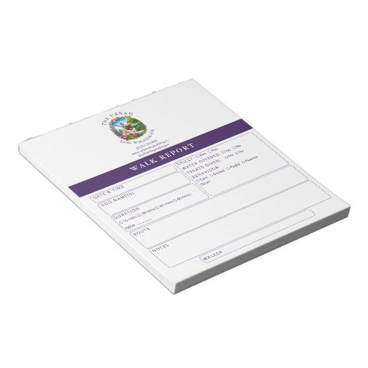 Notitieblok voor hondenuitlaatrapport - Franse Bul (Schuin)