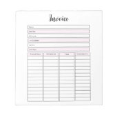 Notitieblok voor kleine bedrijfsfacturen (Voorkant)