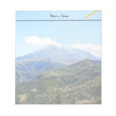 Notitieblok voor landschapsfotografie. (Voorkant)