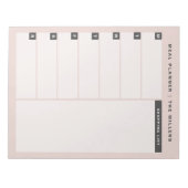 Notitieblok voor maalplanner | Blush (Voorkant)