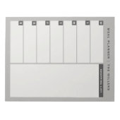 Notitieblok voor maalplanner | Grijs (Voorkant)