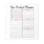 Notitieblok voor nieuwe productplanner voor kleine (Voorkant)