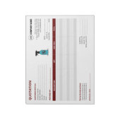 Notitieblok voor offerte voor ongediertebestrijdin (Linkerzijde)