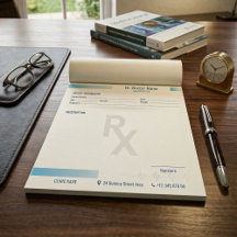 Notitieblok voor recepten – Bewerkbaar Rx voor art