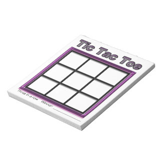 Notitieblok voor roze tic Tac Toe Game
