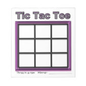 Notitieblok voor roze tic Tac Toe Game (Voorkant)