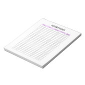 Notitieblok voor Tracker-planner voor kleine bedri (Linkerzijde)