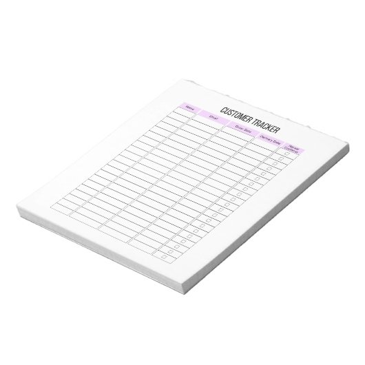 Notitieblok voor Tracker-planner voor kleine bedri (Linkerzijde)