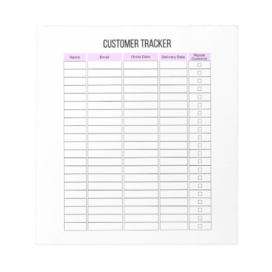 Notitieblok voor Tracker-planner voor kleine bedri (Voorkant)