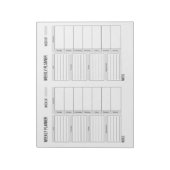 Notitieblok voor weekschema (Linkerzijde)