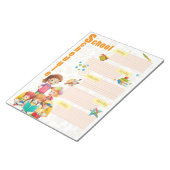 Notitieblok voor wekelijks schoolrooster (Schuin)