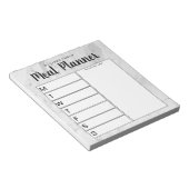 Notitieblok voor wekelijkse maaltijdplanner voor f (Schuin)