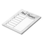 Notitieblok voor wekelijkse maaltijdplanner voor f (Linkerzijde)