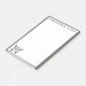 Notitieblok voor winkelen op de supermarkt op de l post-it® notes (Schuin)