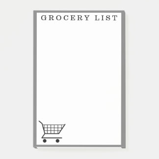 Notitieblok voor winkelen op de supermarkt op de l post-it® notes