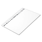 Notitieblok voor zwarte en witte gitaren (Schuin)