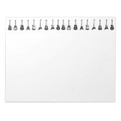 Notitieblok voor zwarte en witte gitaren (Voorkant)