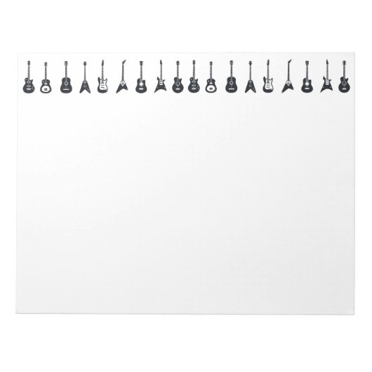 Notitieblok voor zwarte en witte gitaren (Voorkant)
