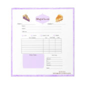 Notitieblok waterverf Bakkerij-ontvangstbewijzen (Voorkant)