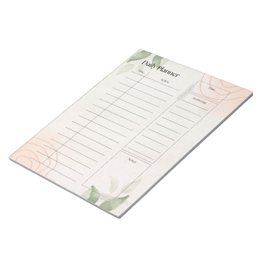 Notitieblok waterverf dagelijkse planning (Schuin)
