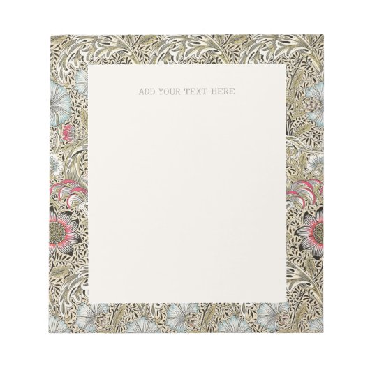 NOTITIEBLOK : WILLIAM MORRIS : CORNCOCKLE (Voorkant)