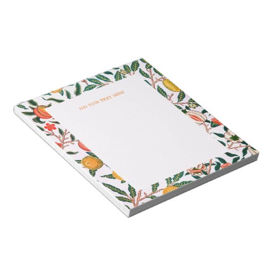 NOTITIEBLOK : WILLIAM MORRIS : GRANAATAPPELS (Schuin)