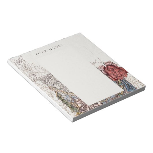 NOTITIEBLOK : WILLIAM MORRIS : HONEYSUCKLE + TULIP (Schuin)