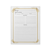 Notitieblok wit goudhoudend Multomap (Linkerzijde)