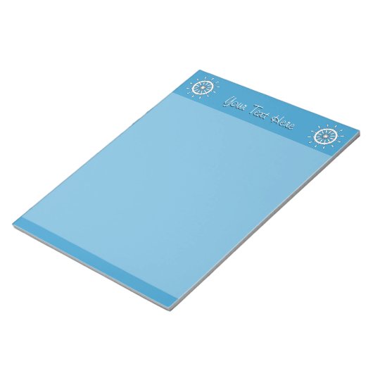 Notitieblok - Wit Helm met Tekst (Schuin)