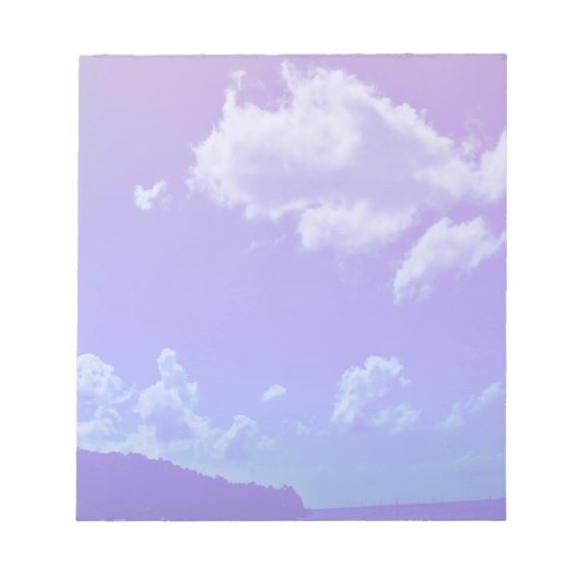 Notitieblok Wolken Berg Paarse landschap (Voorkant)