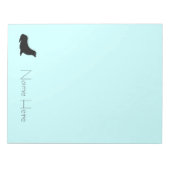 Notitieblok - Zegel met naam op blauw (Voorkant)