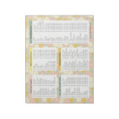 Notitieblokken op de lijst van kruidenierswaren (Linkerzijde)