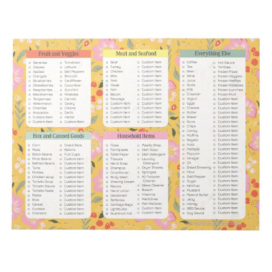 Notitieblokken van de Gele Lijst van Gele Grocery, (Voorkant)