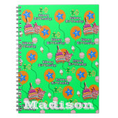 Notitieboek, #10 Happy 10th Birthday Nota Groen Notitieboek (Voorkant)