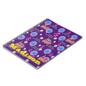 Notitieboek, #5 Happy 5th Birthday Noteert Paars Notitieboek (Linkerzijde)