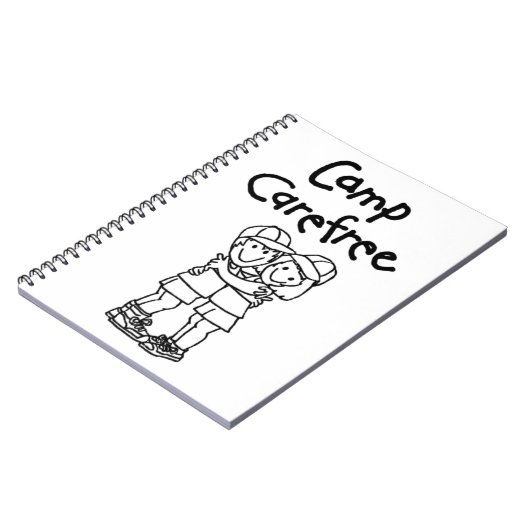Notitieboek aan spiraalzijde | Camp Carefree (Linkerzijde)